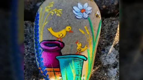 amazing and fabulous pebble painting craftnew stone painting