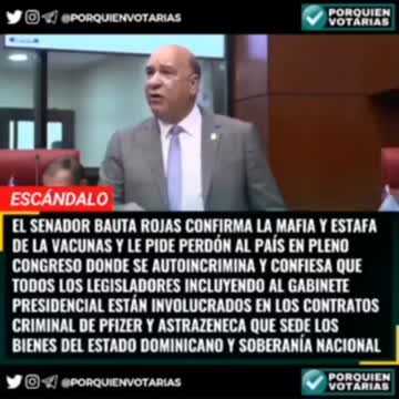 ¡¡SE HUNDE EL BARCO RD!! SENADOR BAUTA RECONOCE FRAUDE COVID Y PIDE PERDÓN AL PAÍS.