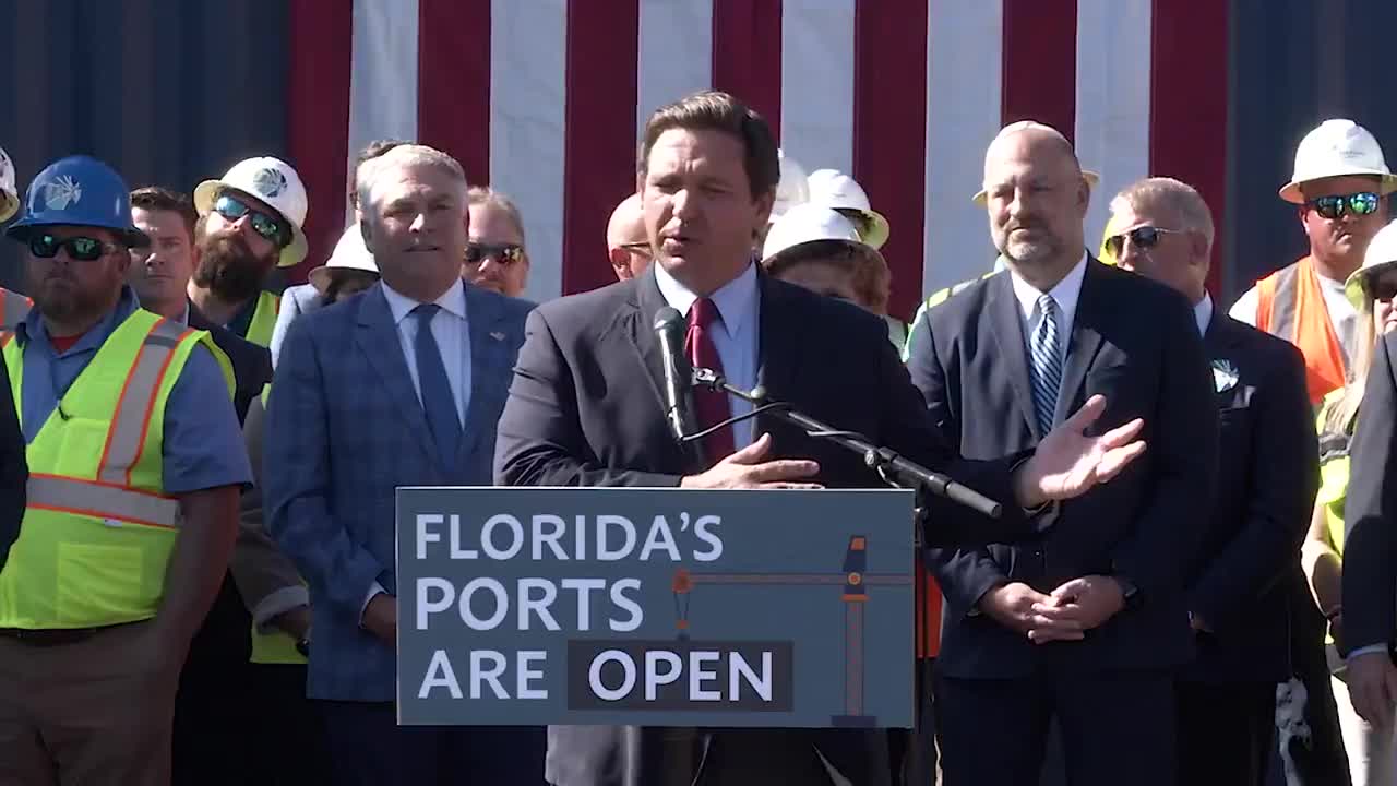 Ron DeSantis Invites Ships To Unload Containers In Florida