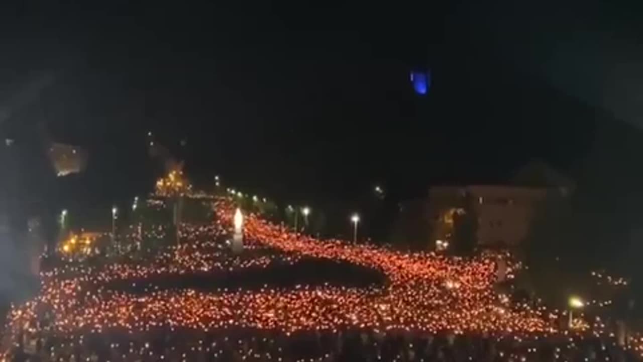 Thousands of Christians in France gathered together in a breathtaking display of faith and unity.