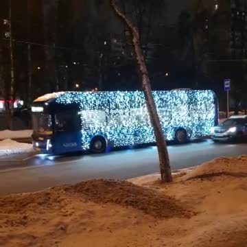 🌌Moscow electric bus outside ✨