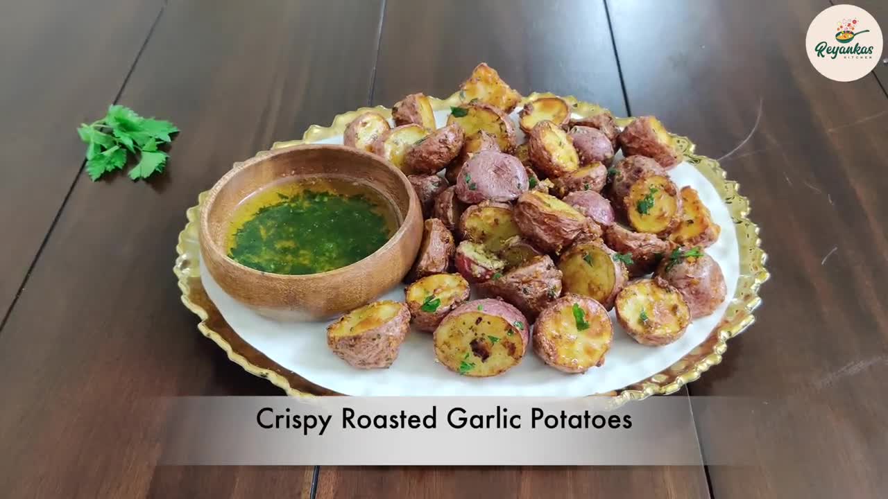 Roasted Garlic Potatoes | Crispy & Quick | American Cuisine | Side Dish