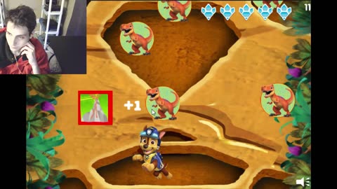 Failed Attempt #77 To Complete Level 2 In The Paw Patrol Dino Roll Video Game - Playing As A Dog