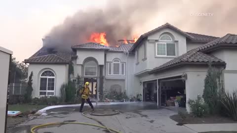 Trump Supporters Watch House Burn Down.. Wildfire