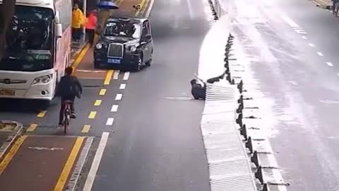 The accident in the high way.