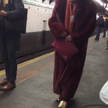Pimp Spotted On NYC Subway Platform