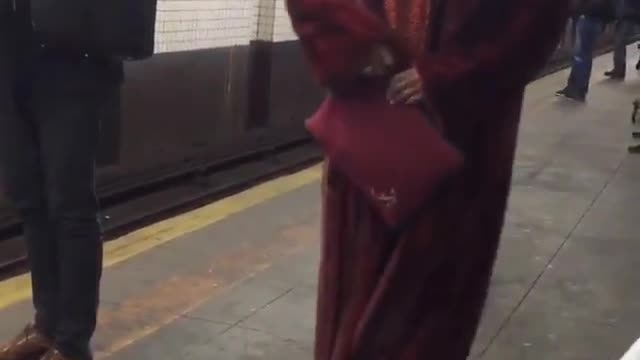 Pimp Spotted On NYC Subway Platform