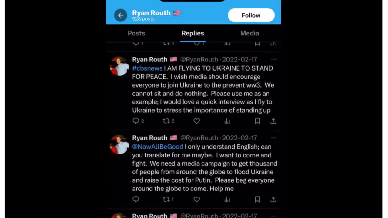 Ryan Routh's X Account