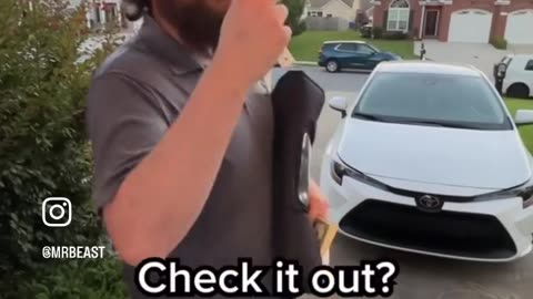 I will give a CAR to pizza delivery boy as Tip #mrbeast #viral #viralvideo