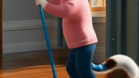 Cute Cat Doing Work