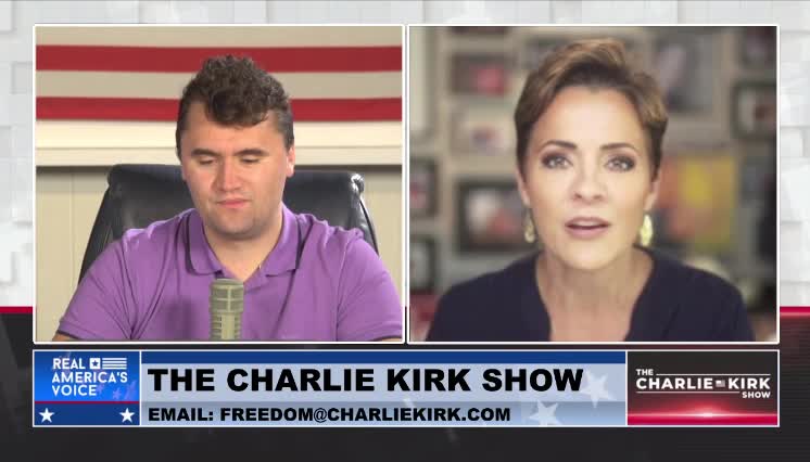 Kari Lake tells Charlie Kirk how things are going in Arizona