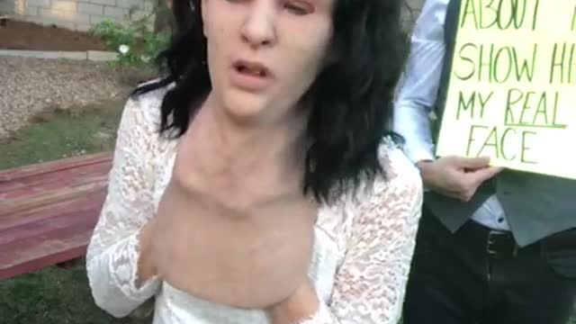When he sees her REAL FACE