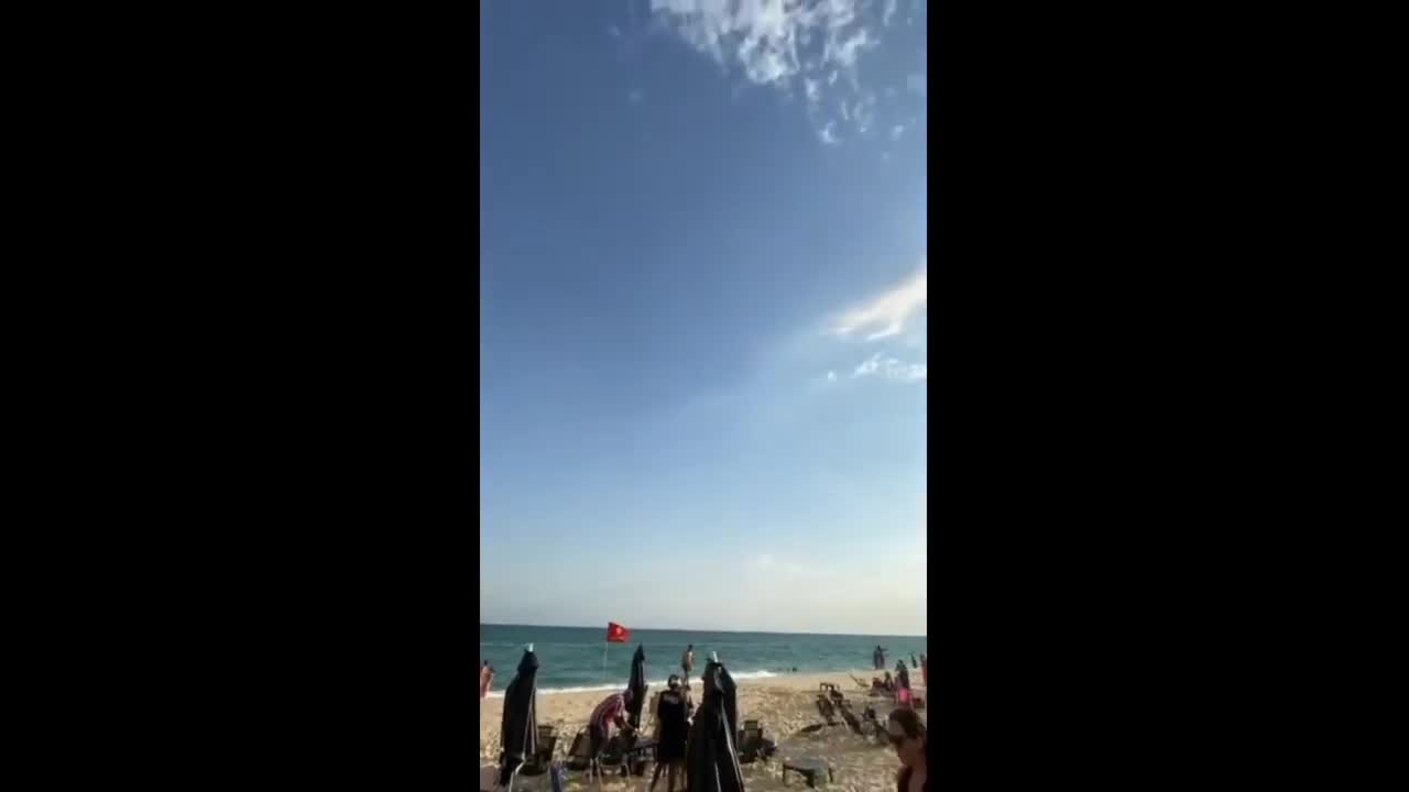 Crazy cloud formation over beach in Rio de Janeiro #shorts