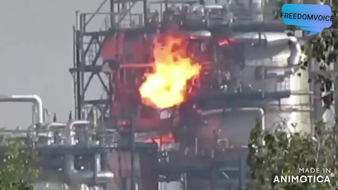 “Ukraine Drones Strike Moscow Oil Refinery: Shocking Footage!