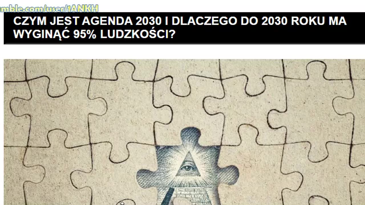 CZYM JEST AGENDA 2030 I DLACZEGO DO 2030 ROKU MA WYGINĄĆ 95% LUDZKOŚCI