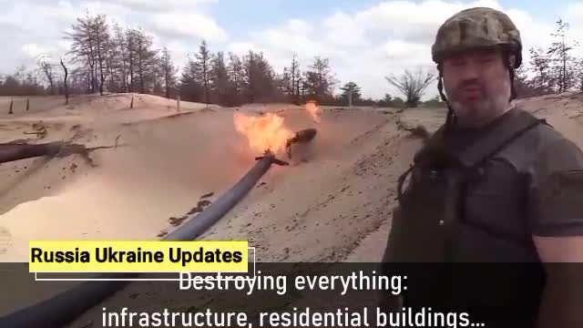 THE GAS PIPELINE UNDERMINED DURING THE AFU RETREAT