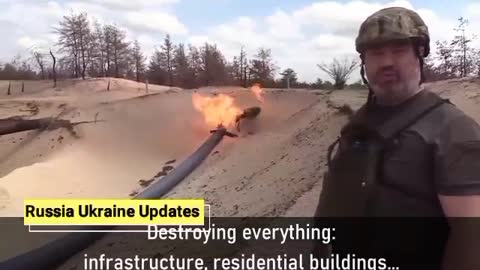 THE GAS PIPELINE UNDERMINED DURING THE AFU RETREAT