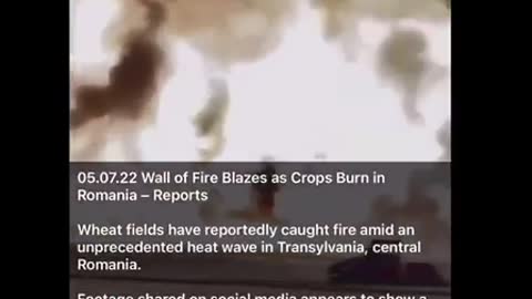 Romania crops burn