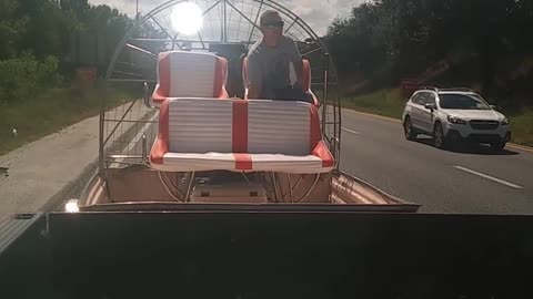 Airboat Tows Truck to Gas Station