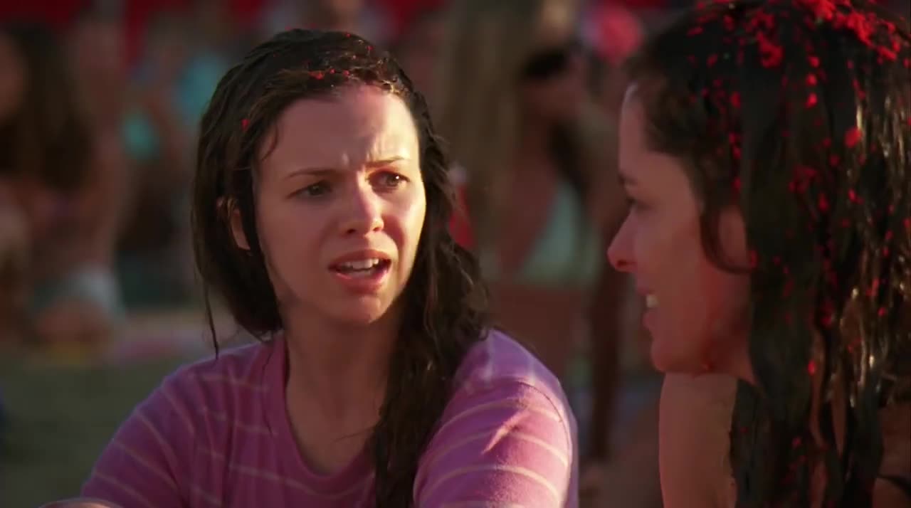 Girl loses clothes in slime fight