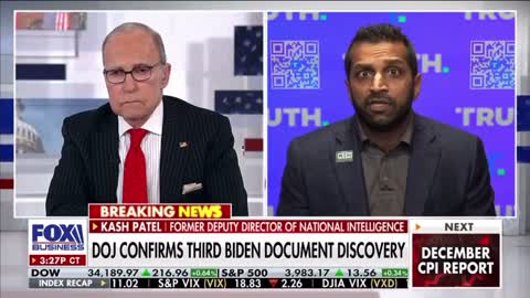 Kash Patel speaks to Larry Kudlow about Joe Biden’s classified documents.