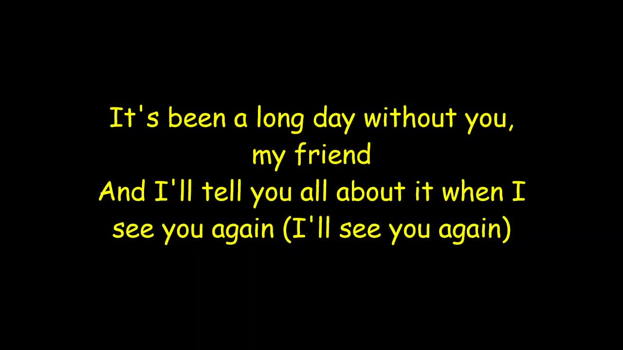 Wiz Khalifa - See You Again ft. Charlie Puth (Lyrics)