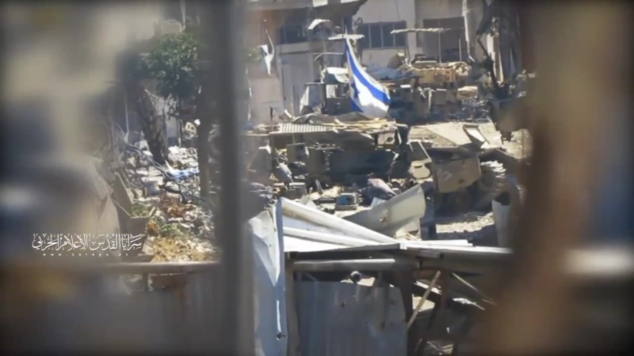 Al-Quds Brigades shows scenes of the targeting of a Zionist “Numir” military vehicle