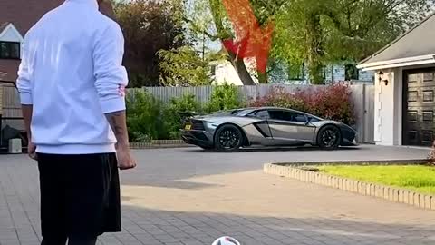 InSane Lamborghini football trickshot