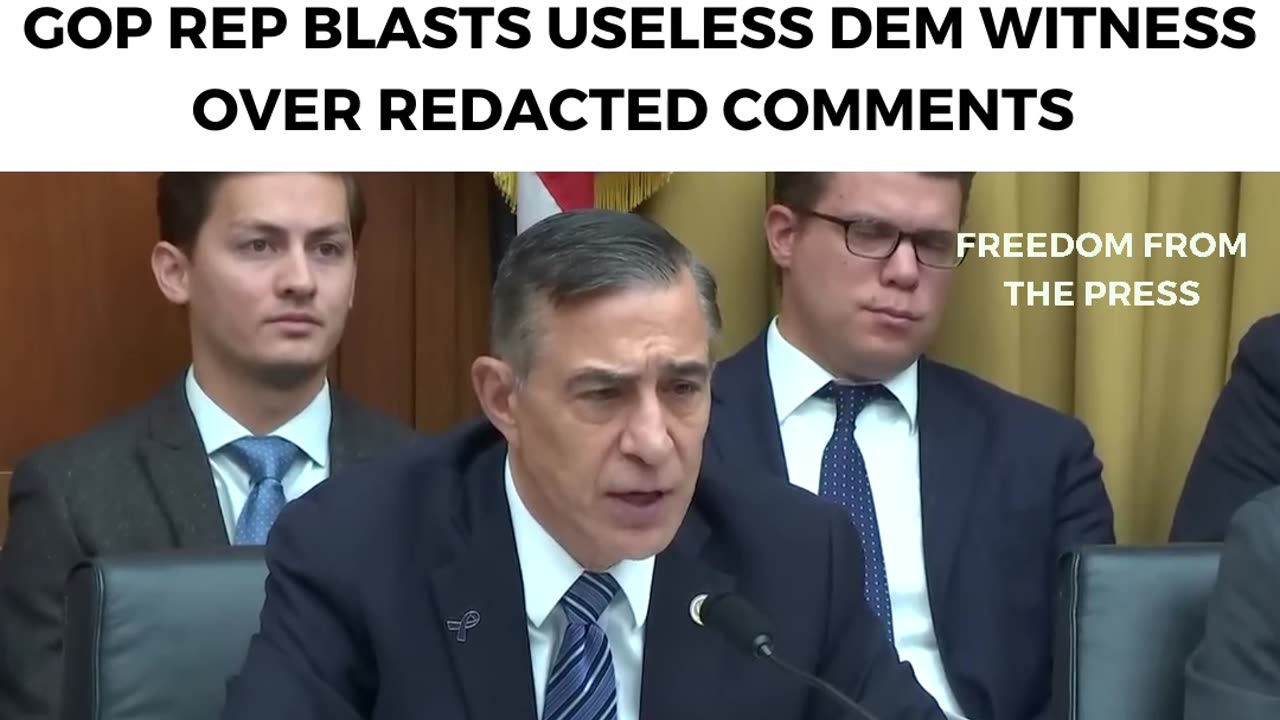 "YOU WON'T ANSWER TODAY?!" - GOP Rep Blasts Dem Witness Over Redacted Comments