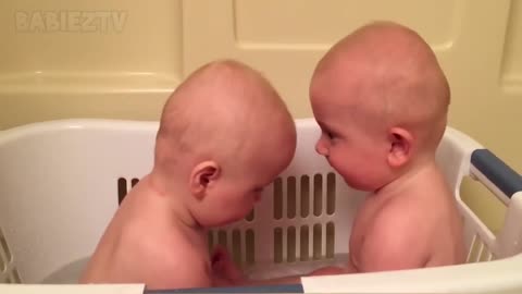 Cute TWIN Babies Share Pacifier - Funny Baby Videos