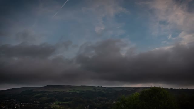 Beautiful Pink Sky Over Yorkshire Town