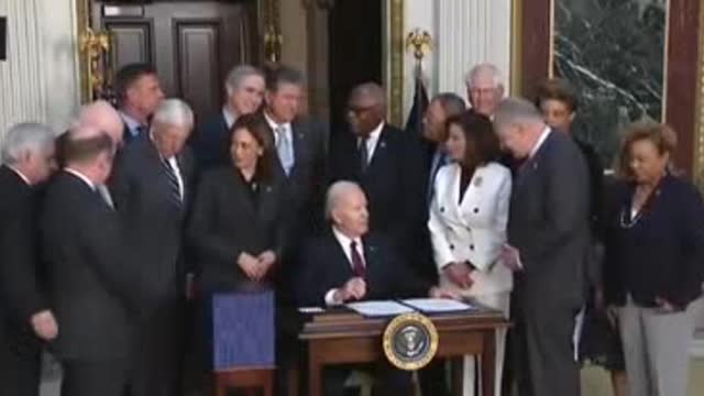 Inflation Nation, Biden Signs $1.5 Trillion Bill That Includes $13.6 Billion in Aid to Ukraine