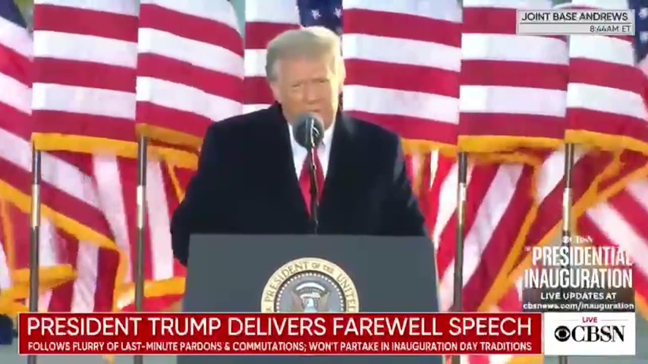 Trump's Farewell Speech: "We Will Be Back In Some Form"