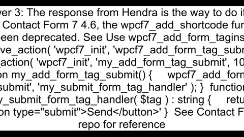 How to replace input typesubmit to button on Contact Form 7