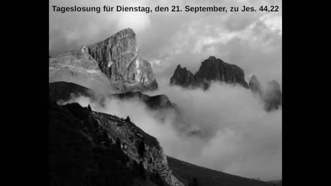 Tageslosung für Dienstag, den 21. September, zu Jes. 44,22