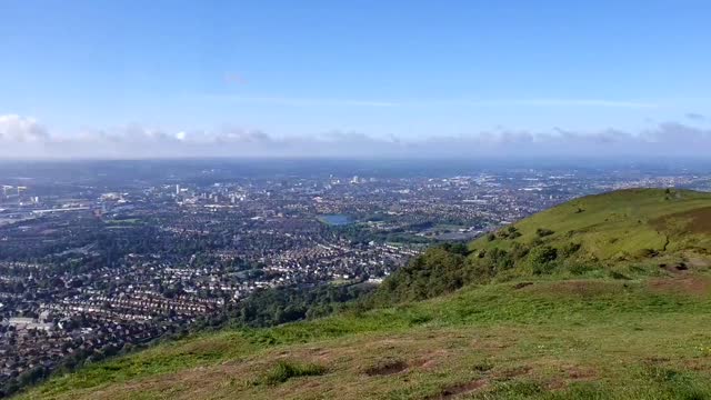 Panoramic view of Belfast from top of the pony's nose