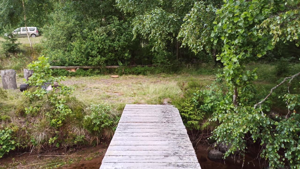 Kväll. Vid Södra Asplången och tältar 2 Juli 2022