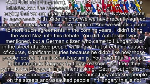 Viktor ORBÁN, Hungarian Prime Minister, answers Ursula Von Der Leyen