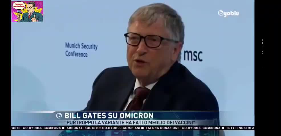 BILL GATES: “PURTROPPO OMICRON HA FATTO MEGLIO DEI VACCINI”