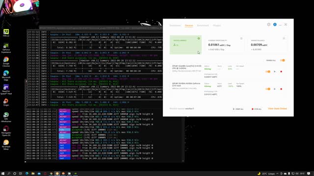 MINING WITH VIDEO CARD 1650 4GB 2022