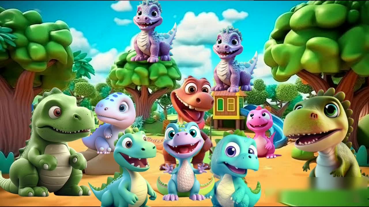 ten little Dinosaur videos | nursery rhymes for toddlers | English cartoon for kids