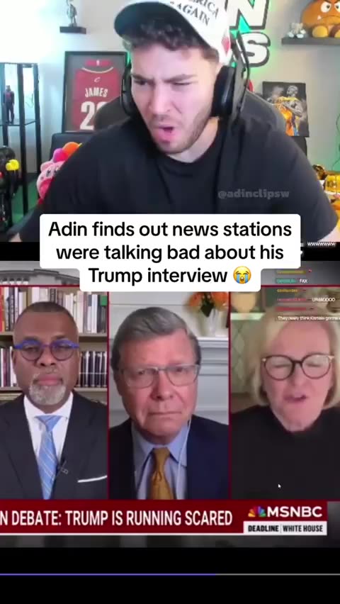 Adin Ross GOES OFF on MSDNC for talking bad about his interview with Trump !!!