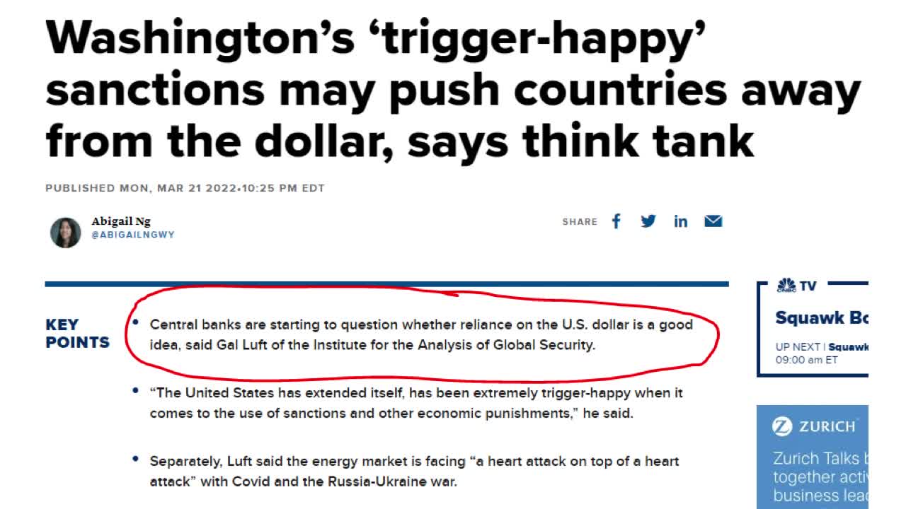 Washington's 'trigger-happy' sanctions may push countries away from the dollar, says think tank