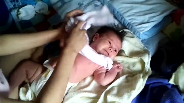very happy baby