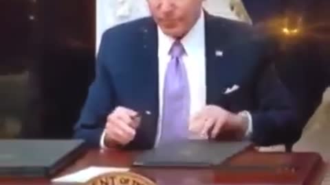 Joe Biden signing executive orders