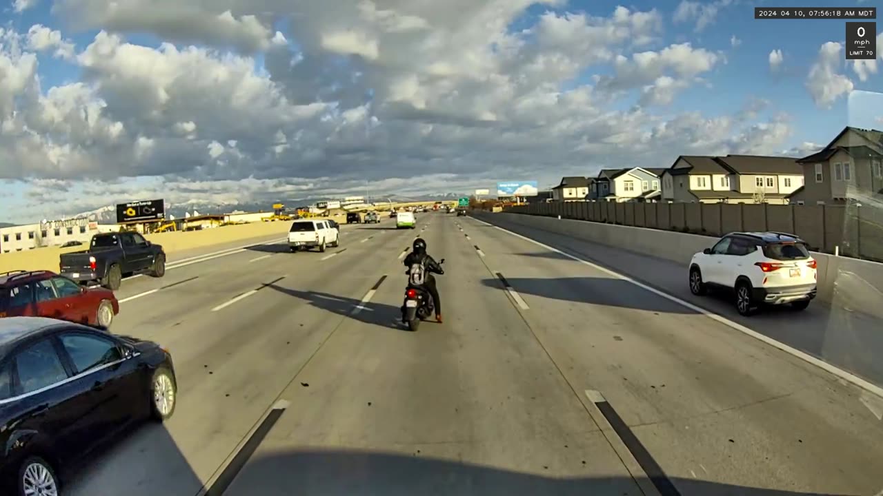 Moped Rider Leaves Crash Scene After Close Call With Semi