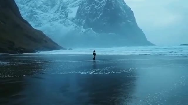 black beach in Norway 🖤