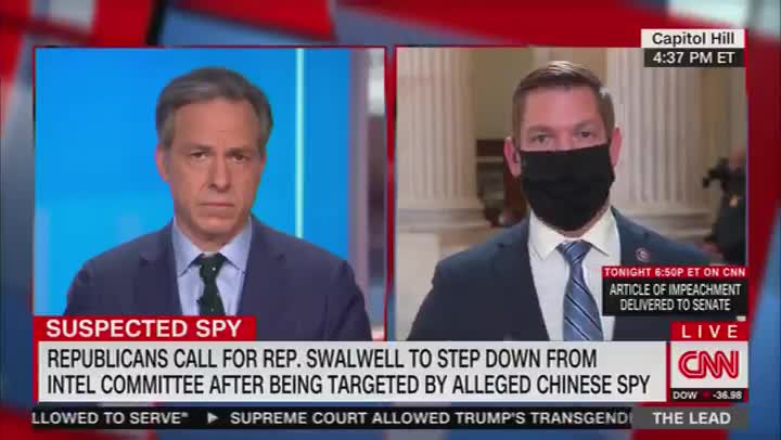 Jake Tapper Hits Swalwell with Question About 'Fang Fang'