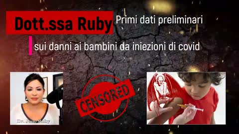 Dott.sa Jane Ruby - primi dati sui danni da vaxx per i bambini
