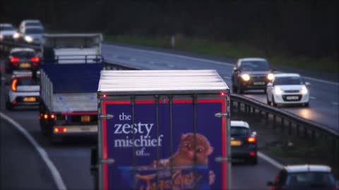 Different Kinds Of Vehicles On The Freeway